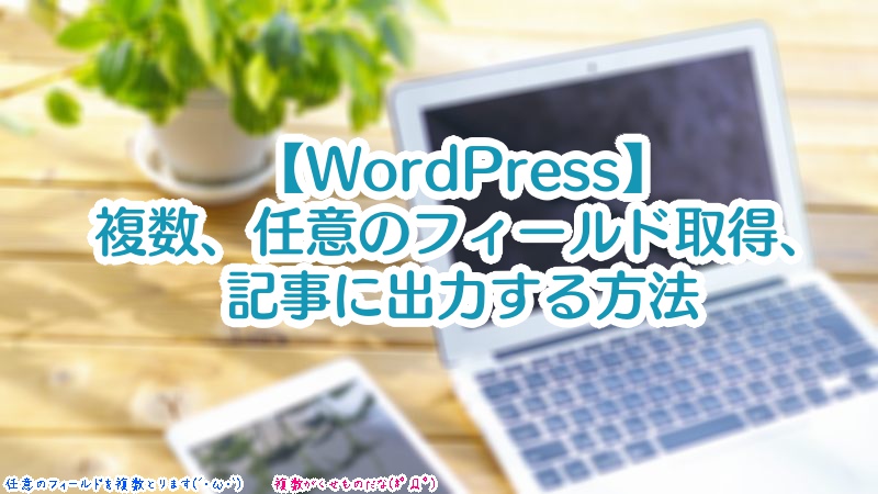 【WordPress】複数、任意のフィールド取得、記事に出力する方法